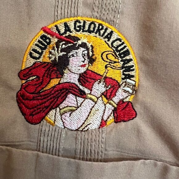 Men’s Vintage La Gloria patch Cuban cigar Tabaquero button down. Size L - Picture 4 of 9